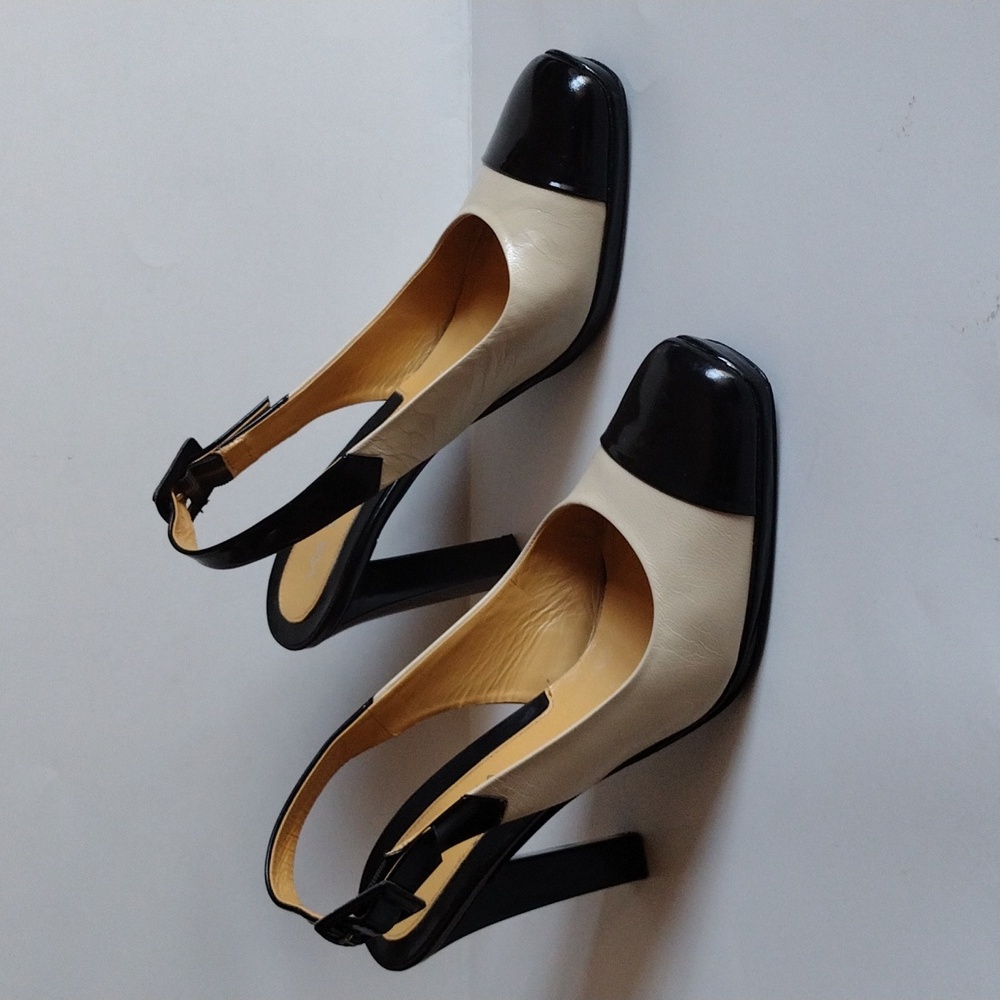 Via Spiga Slingback 2 Tones Patent Heels 7.5